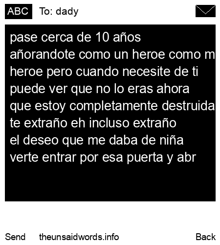 unsent message to dady