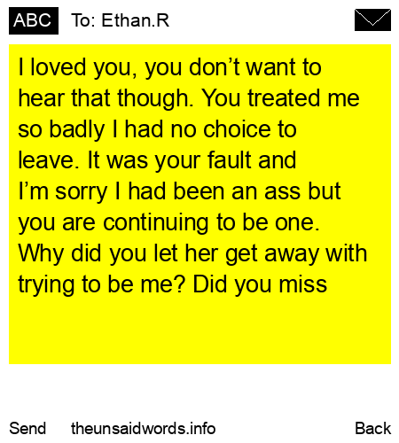 unsent message to Ethan.R