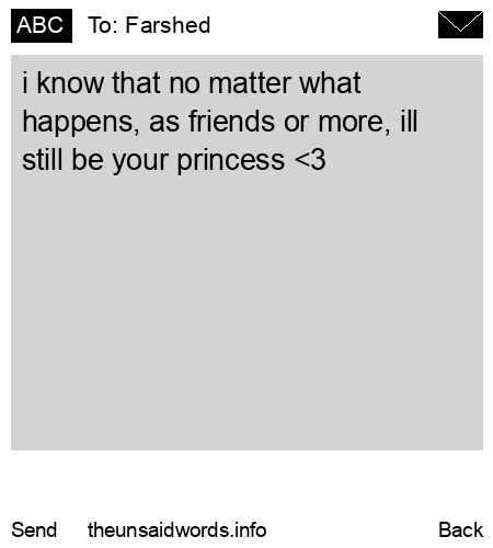 unsent message to Farshed