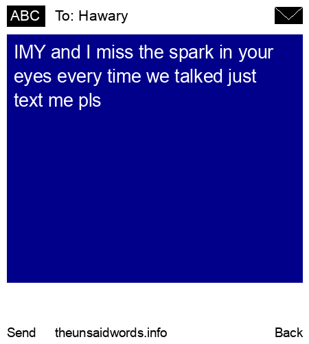 unsent message to Hawary