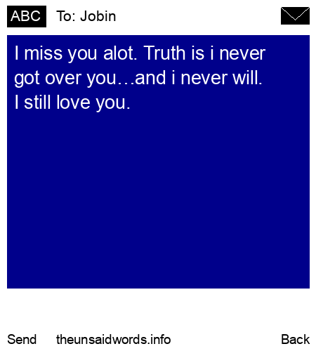 unsent message to Jobin