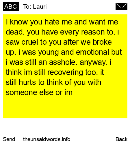 unsent message to Lauri