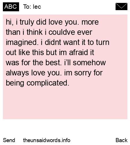 unsent message to lec