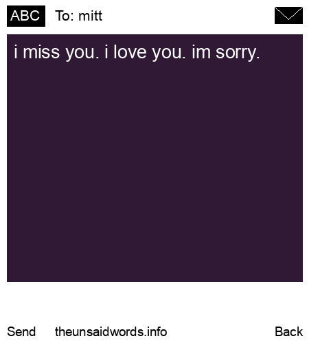 unsent message to mitt
