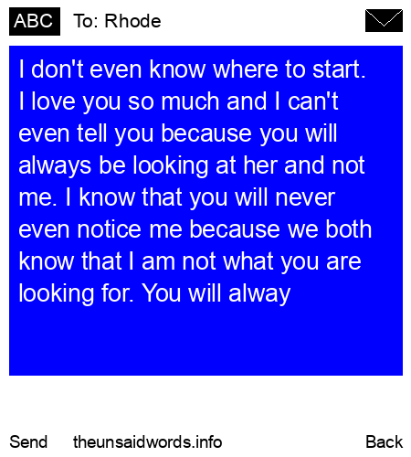 unsent message to Rhode