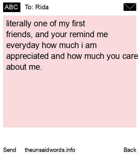 unsent message to Rida