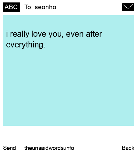 unsent message to seonho