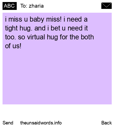 unsent message to zharia 