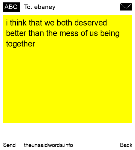 unsent message to ebaney