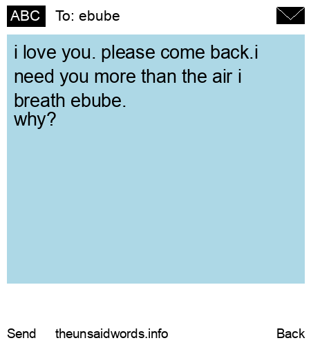 unsent message to ebube