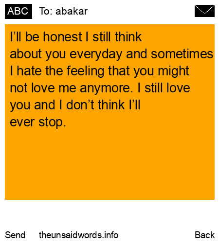 unsent message to abakar