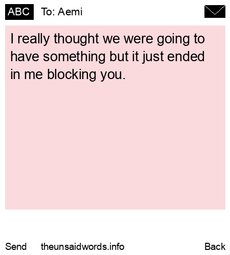 unsent message to Aemi 
