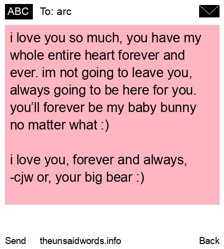 unsent message to arc
