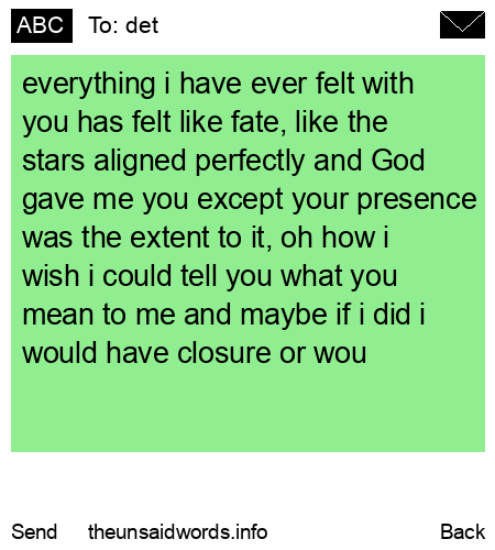 unsent message to det