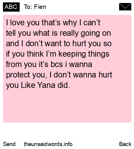 unsent message to Fien