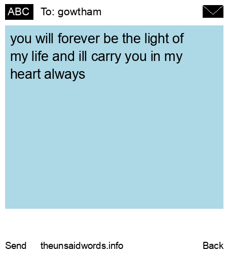 unsent message to gowtham