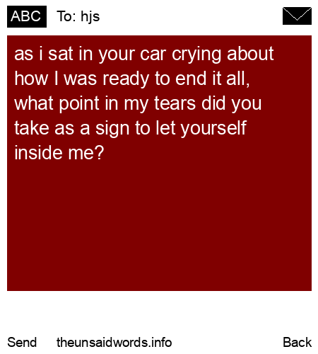 unsent message to hjs