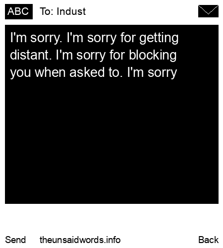 unsent message to Indust