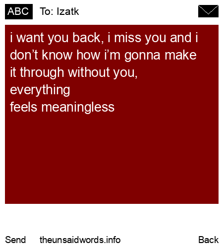 unsent message to Izatk