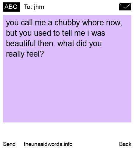 unsent message to jhm