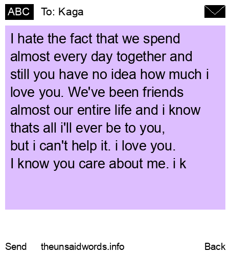 unsent message to Kaga