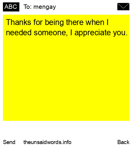 unsent message to mengay 