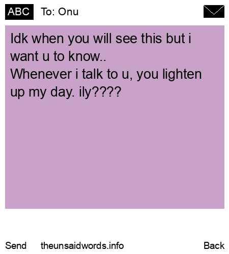 unsent message to Onu