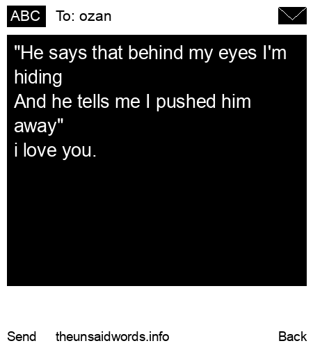 unsent message to ozan