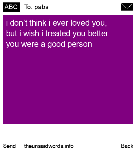 unsent message to pabs