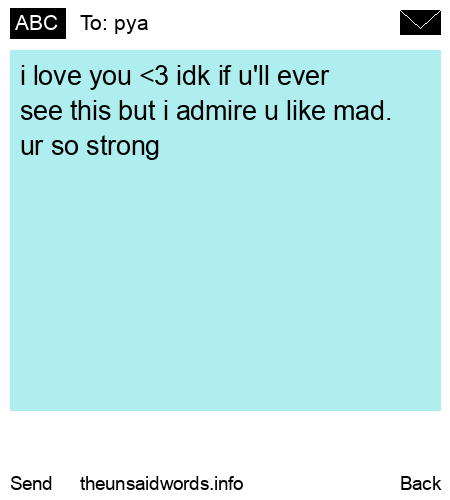 unsent message to pya