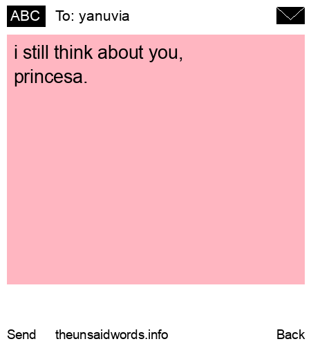 unsent message to yanuvia