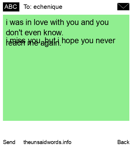 unsent message to echenique