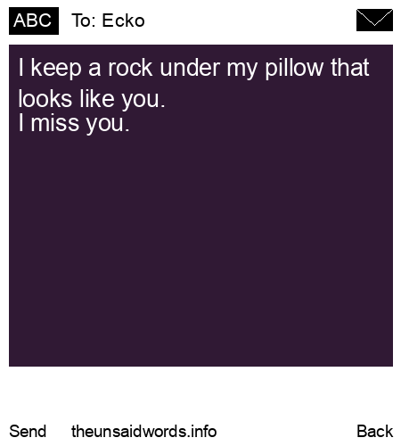 unsent message to Ecko