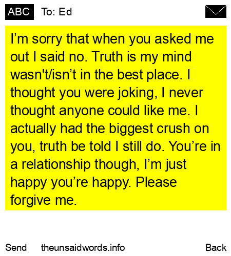 unsent message to Ed