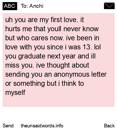 unsent message to Anchi