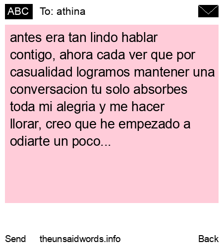 unsent message to athina