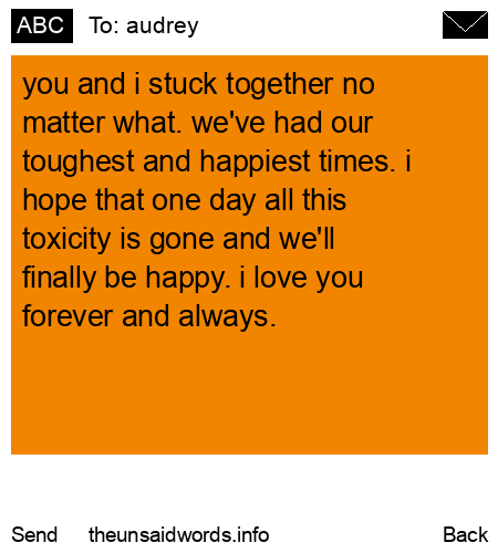 unsent message to audrey