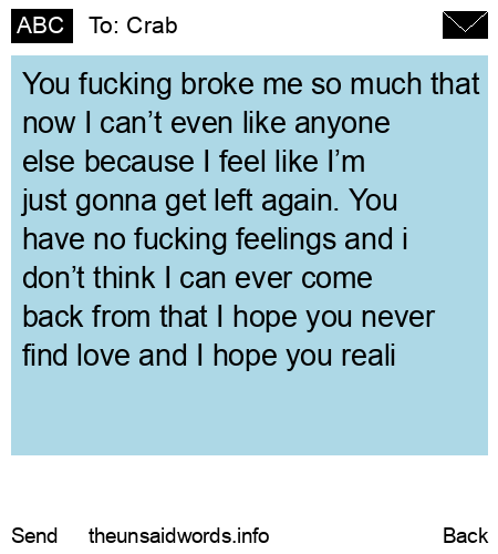unsent message to Crab