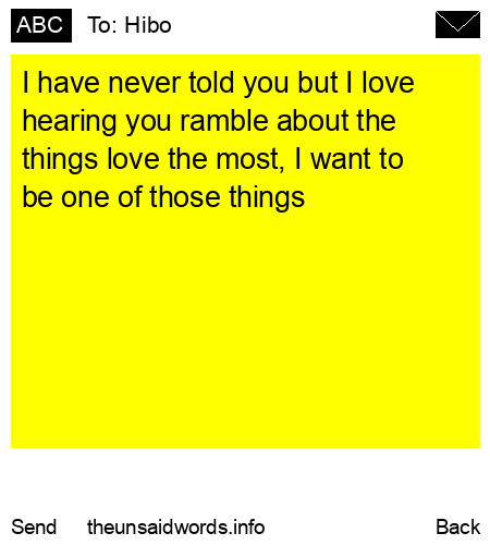 unsent message to Hibo