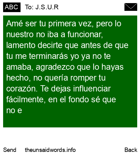 unsent message to J.S.U.R