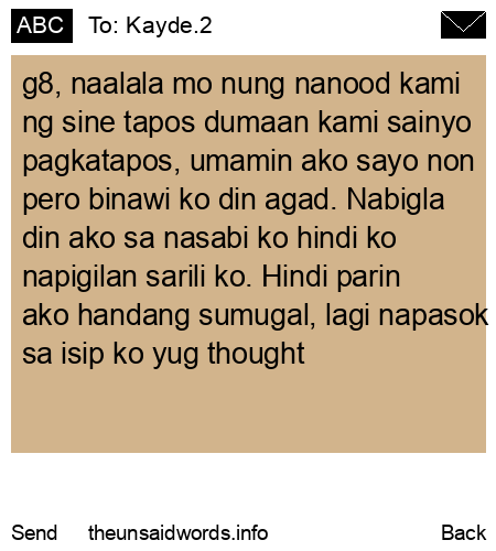 unsent message to Kayde.2