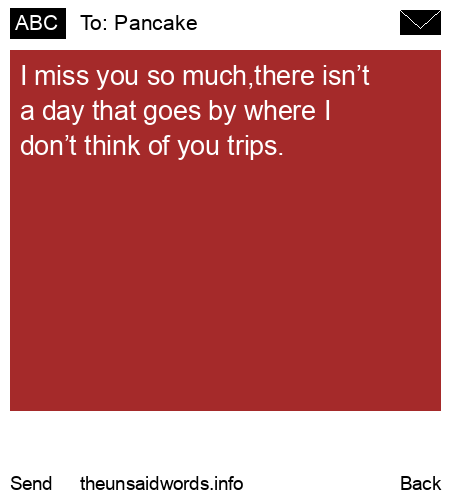 unsent message to Pancake