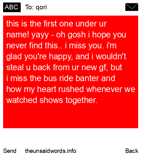 unsent message to qori