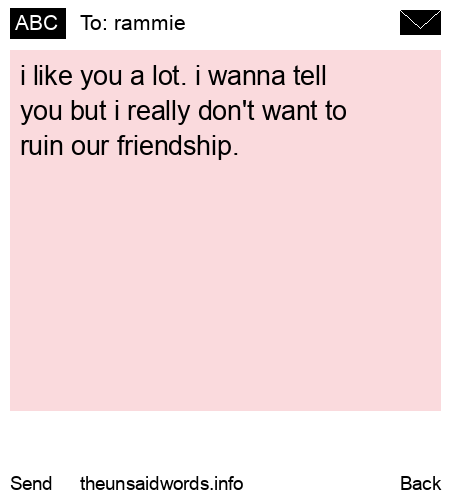 unsent message to rammie