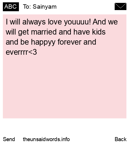 unsent message to Sainyam