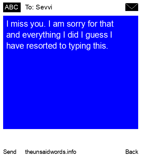 unsent message to Sevvi