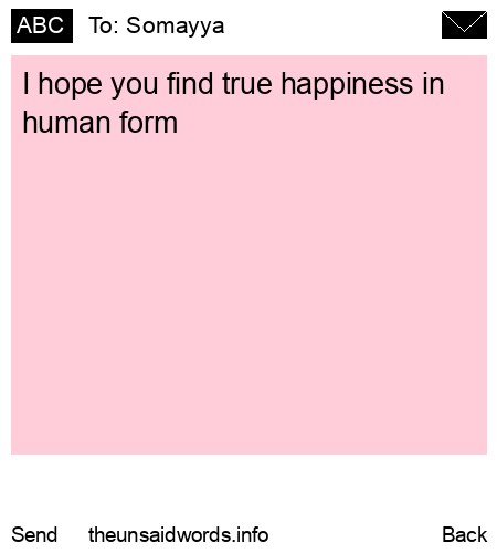 unsent message to Somayya 