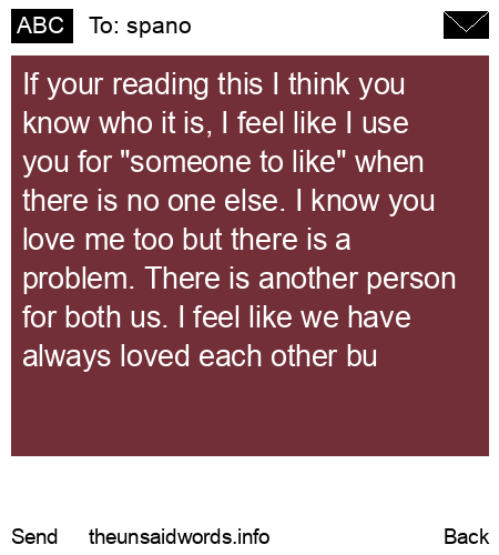 unsent message to spano