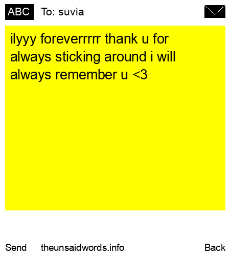 unsent message to suvia
