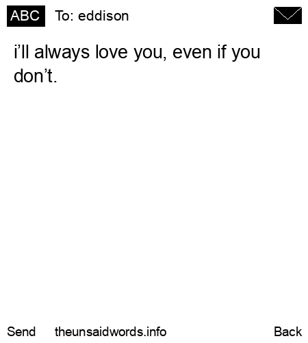 unsent message to eddison